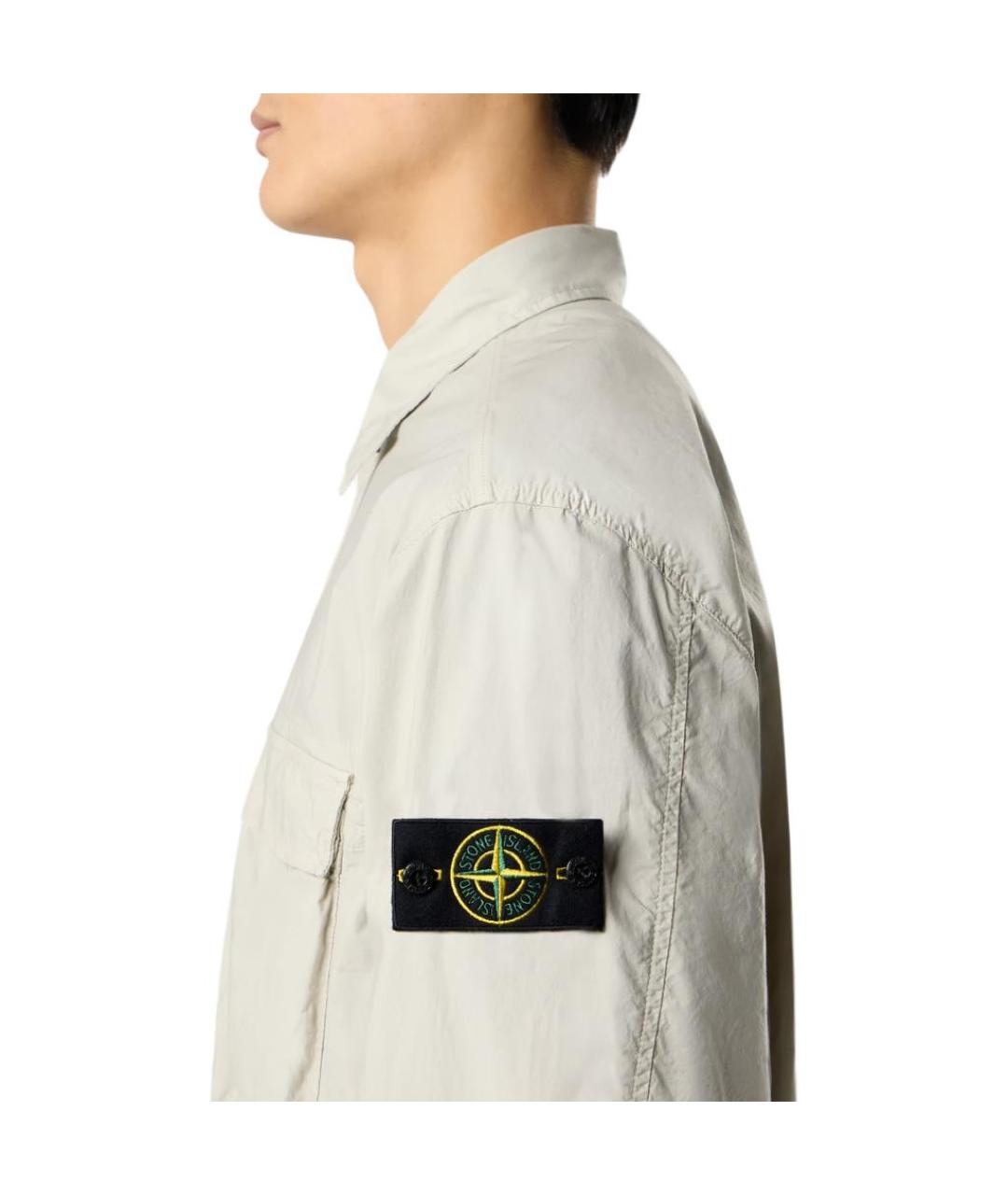 STONE ISLAND Серая классическая рубашка, фото 5