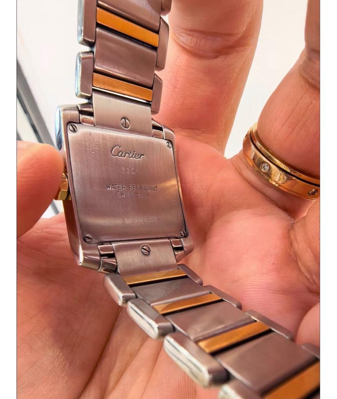 CARTIER Серебряные часы из желтого золота, фото 4