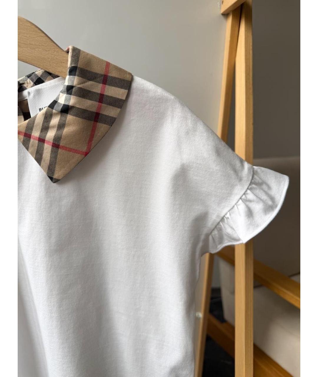 BURBERRY Белая хлопковая рубашка/блузка, фото 4