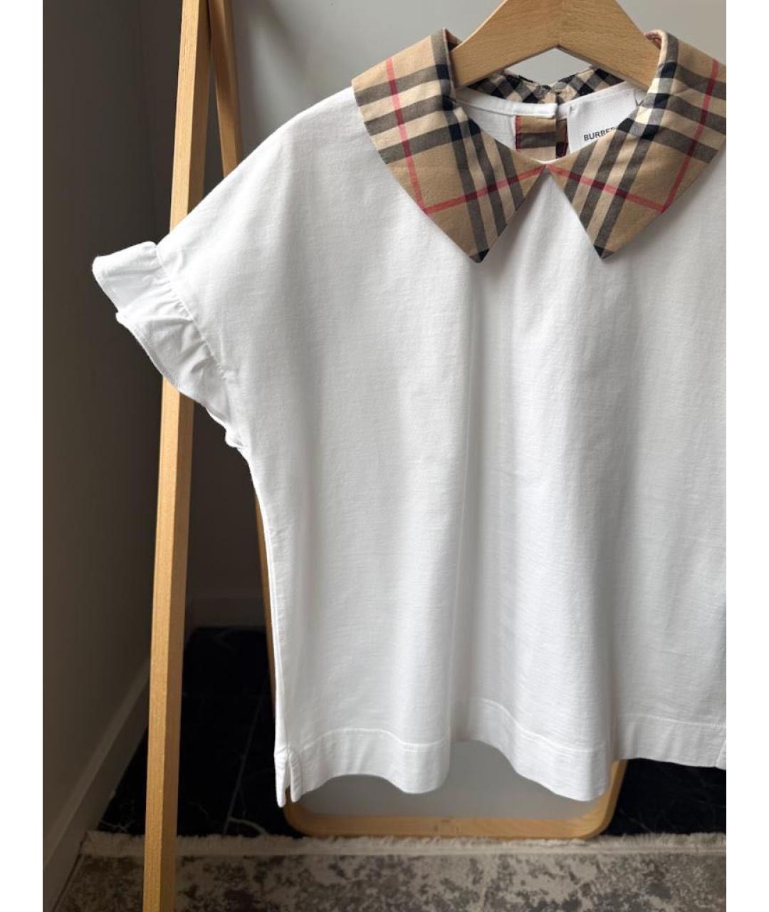 BURBERRY Белая хлопковая рубашка/блузка, фото 3