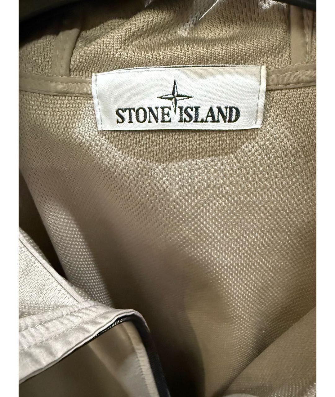 STONE ISLAND Бежевая полиэстеровая куртка, фото 3