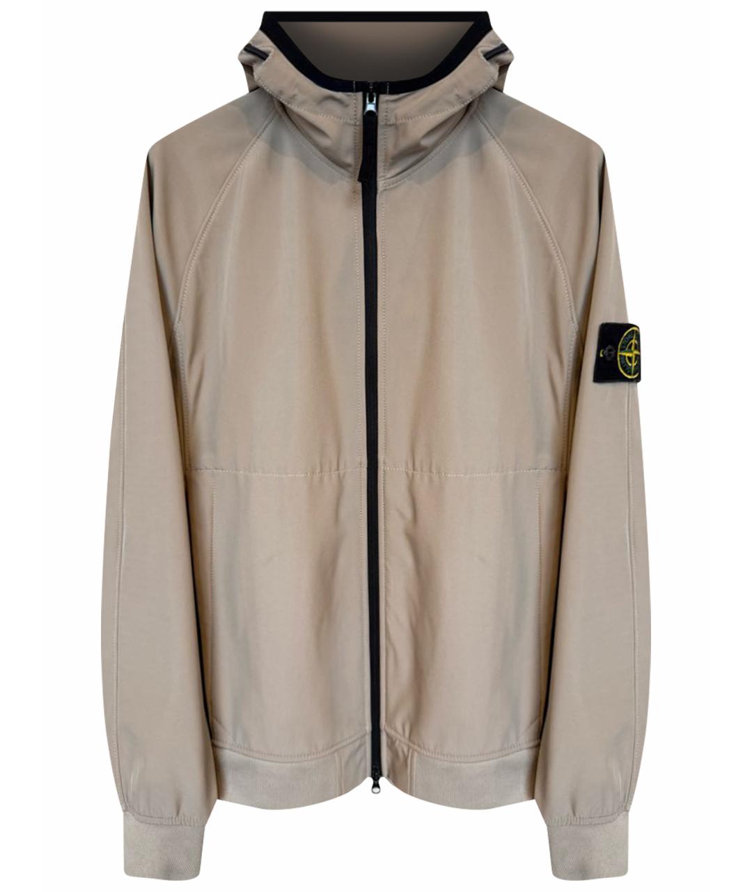 STONE ISLAND Бежевая полиэстеровая куртка, фото 1
