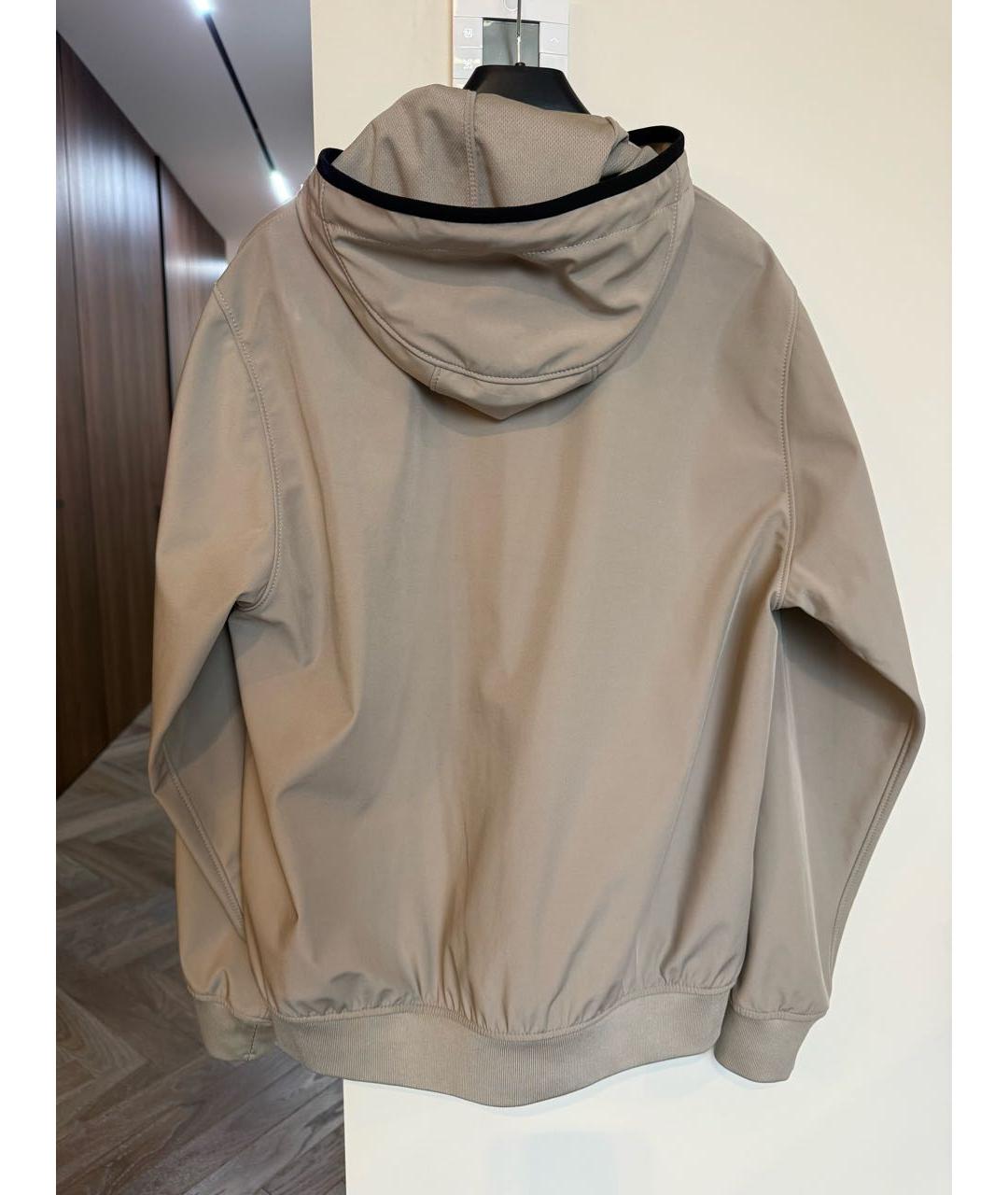 STONE ISLAND Бежевая полиэстеровая куртка, фото 2