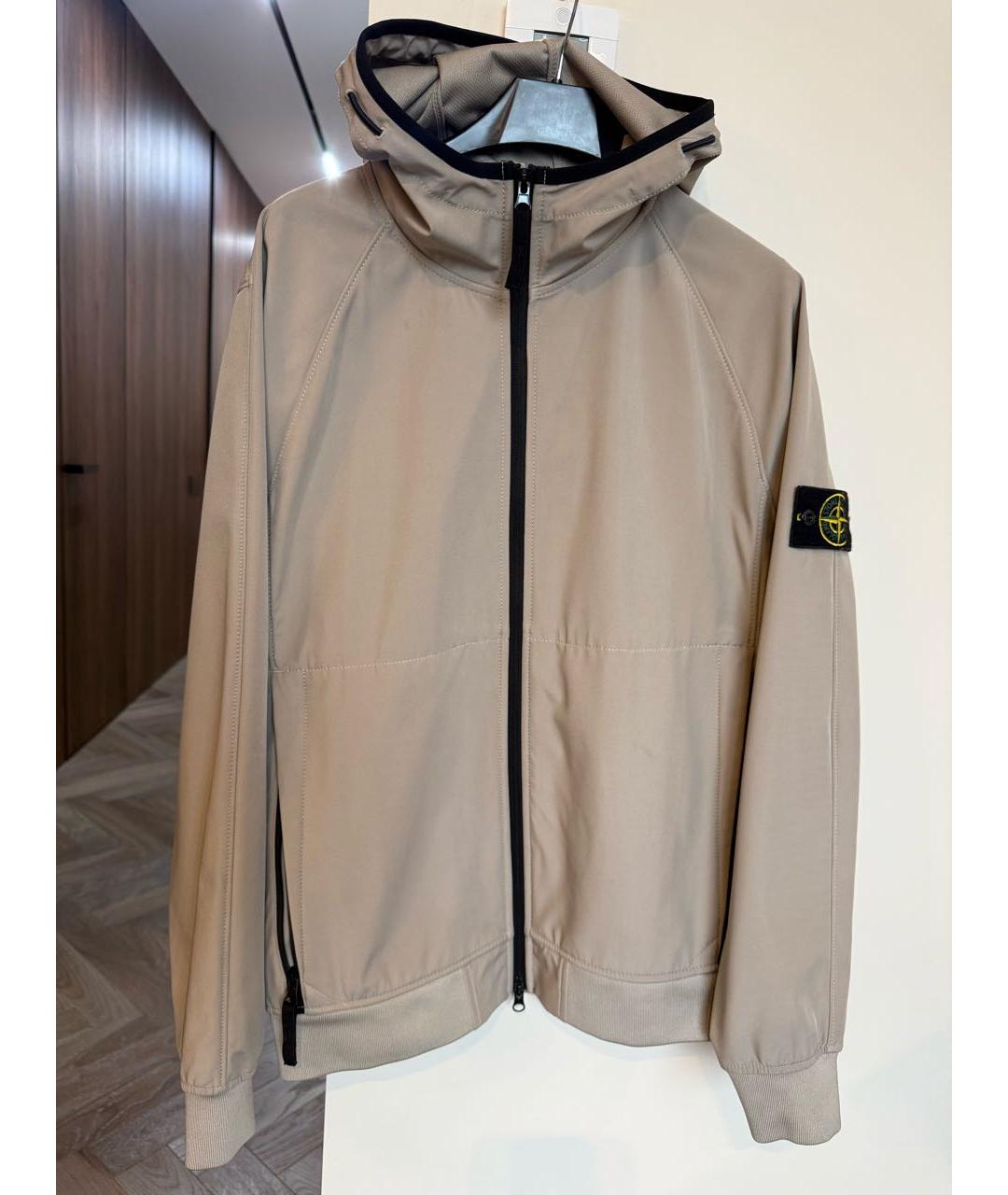 STONE ISLAND Бежевая полиэстеровая куртка, фото 9