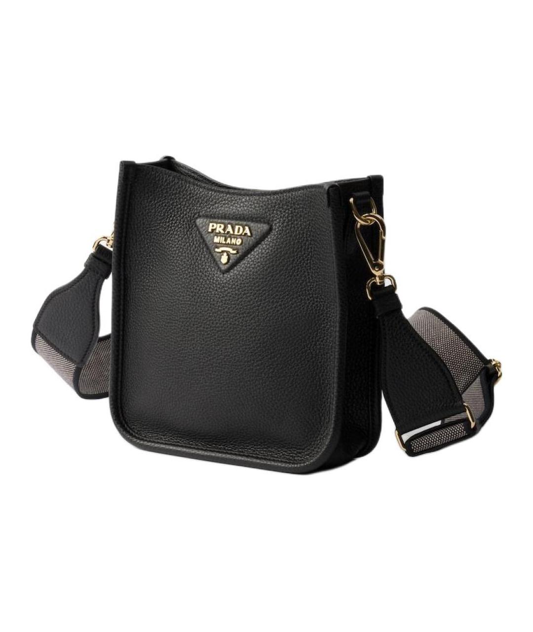 PRADA Черная кожаная сумка через плечо, фото 3
