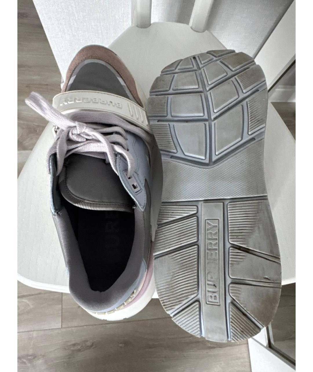 BURBERRY Фиолетовые замшевые кроссовки, фото 8