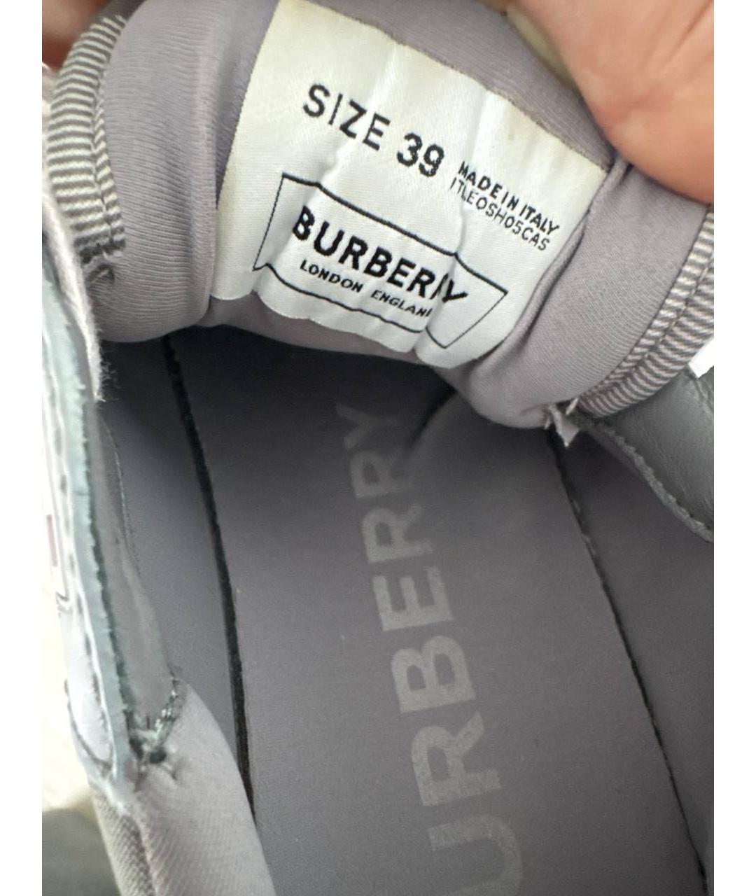 BURBERRY Фиолетовые замшевые кроссовки, фото 5