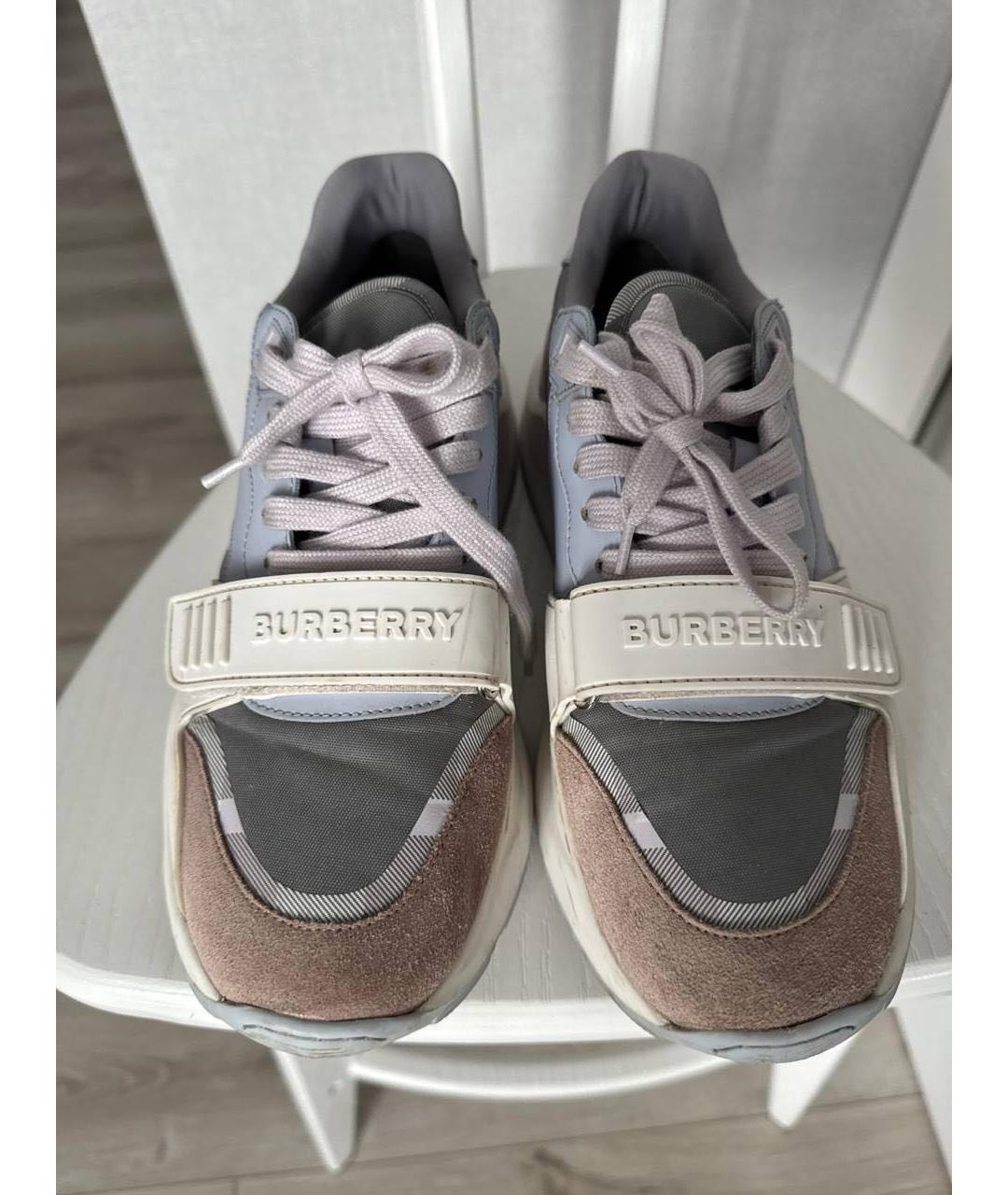 BURBERRY Фиолетовые замшевые кроссовки, фото 2