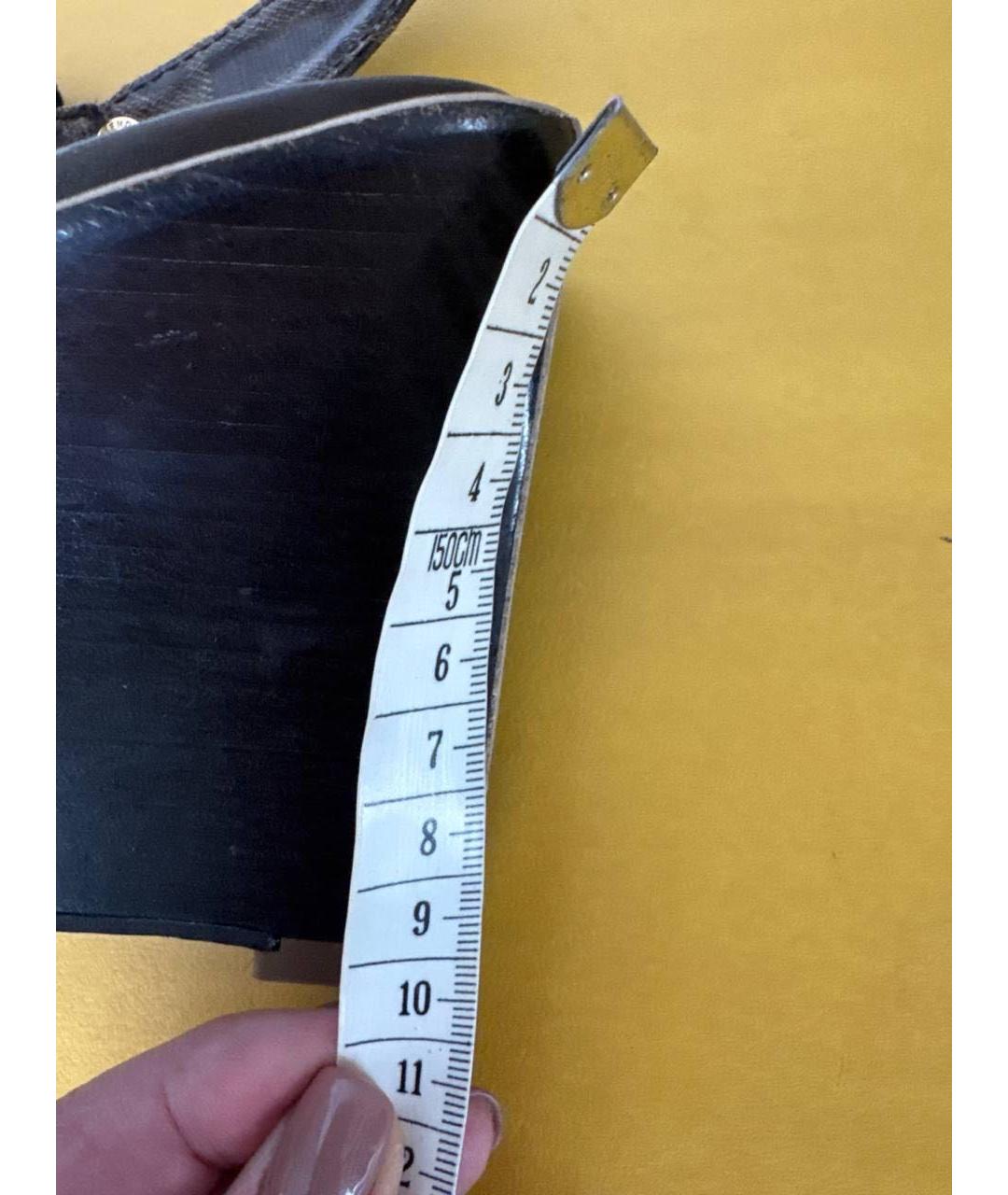 FENDI Коричневые кожаные босоножки, фото 8