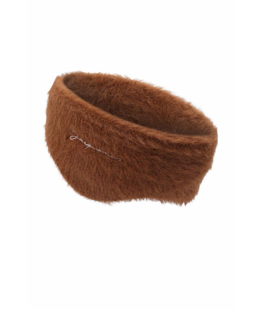 JACQUEMUS Коричневая повязка на голову, фото 1