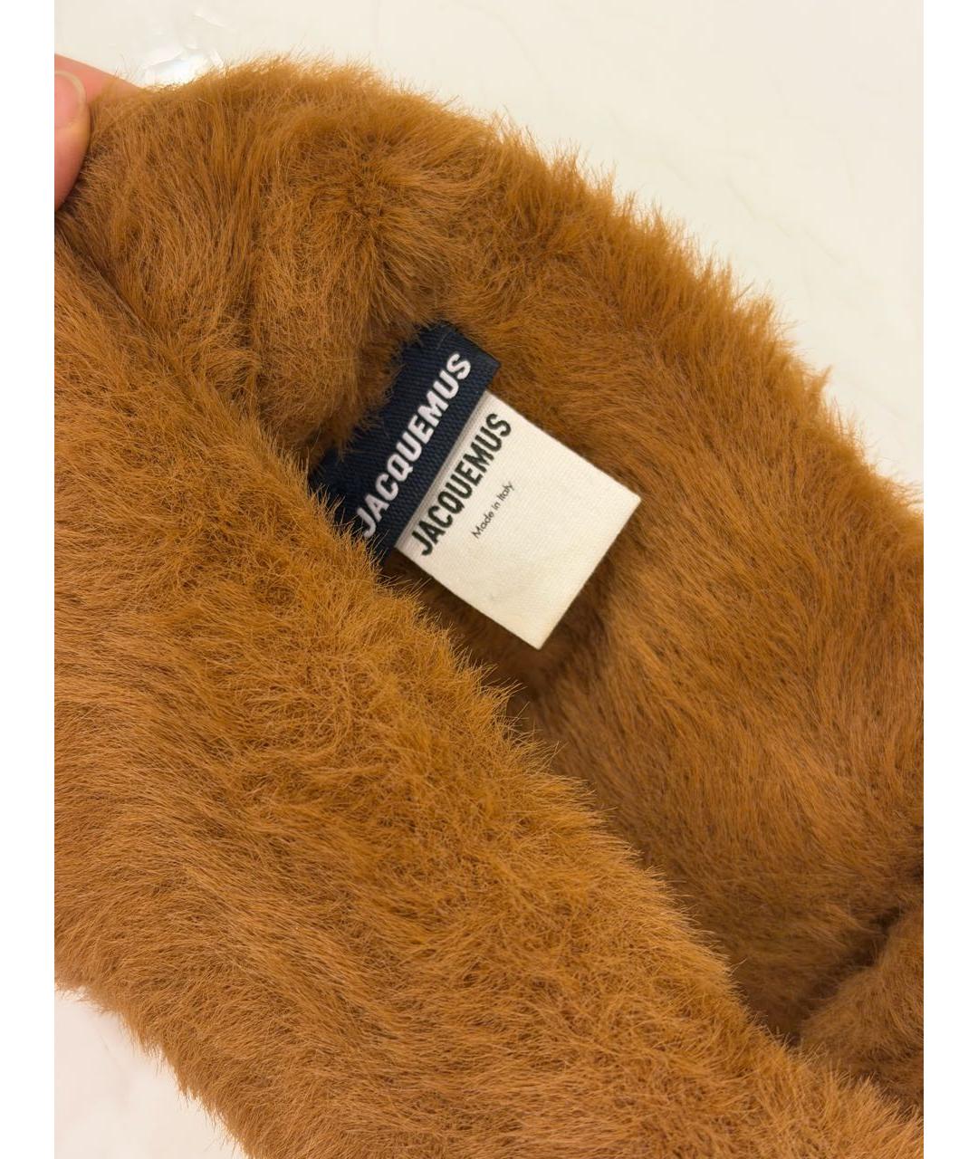 JACQUEMUS Коричневая повязка на голову, фото 3