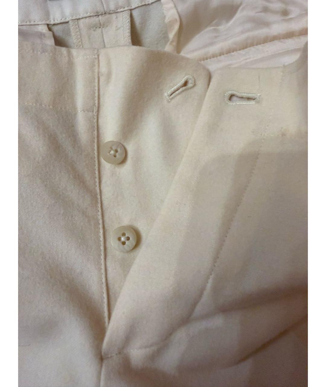 RALPH LAUREN Бежевые шерстяные брюки широкие, фото 7