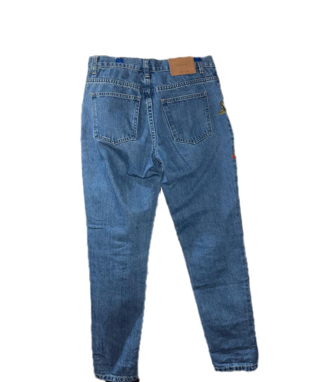 GUCCI Синие хлопковые джинсы слим, фото 2