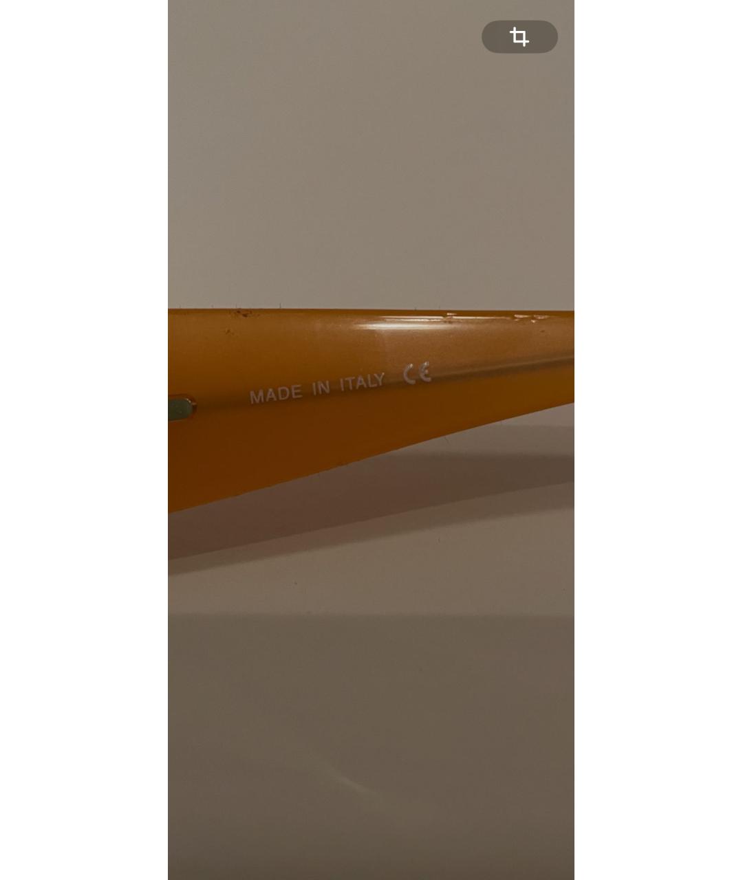 BVLGARI Оранжевое пластиковые солнцезащитные очки, фото 7