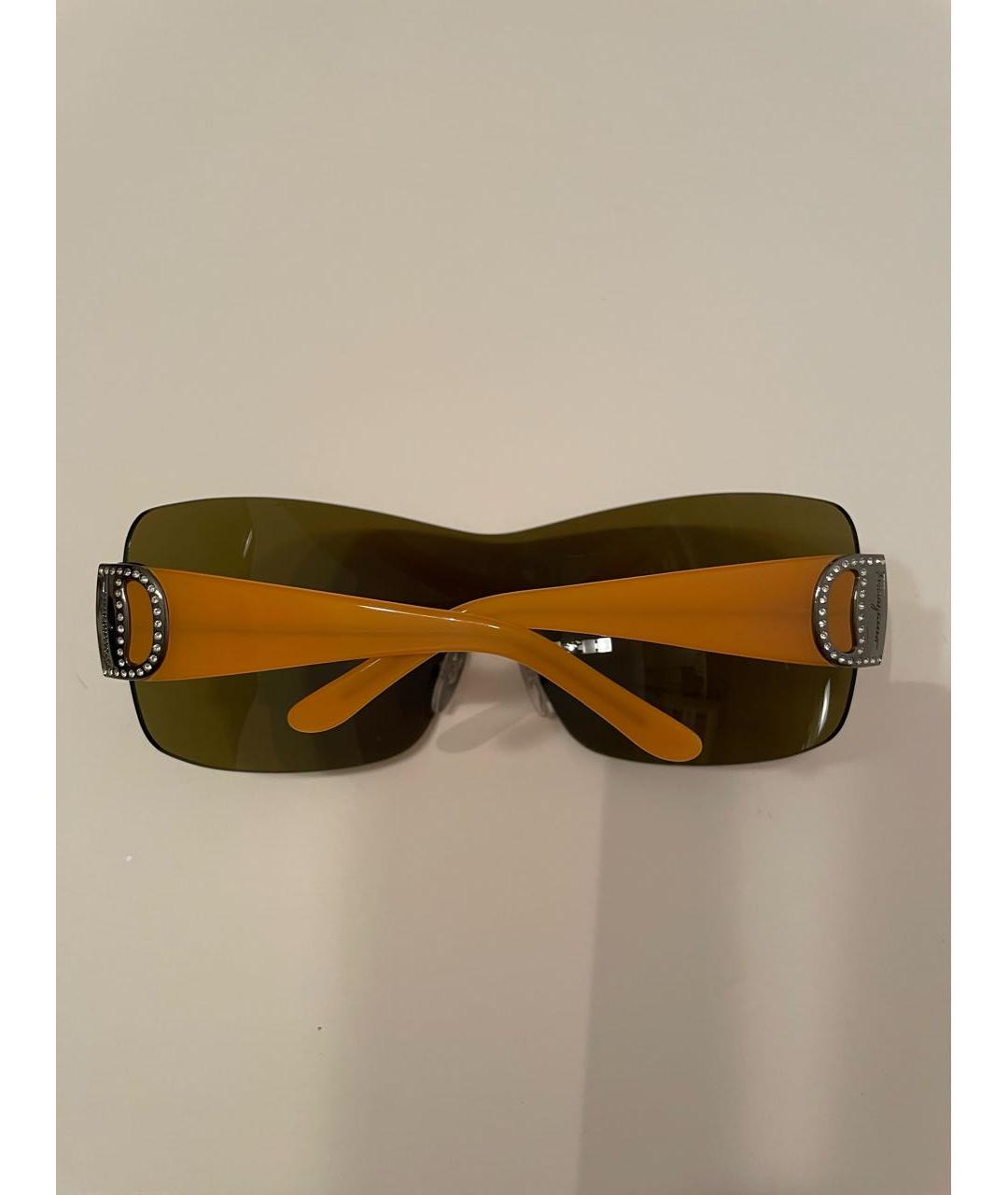 BVLGARI Оранжевое пластиковые солнцезащитные очки, фото 5