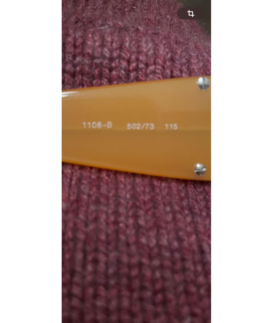 BVLGARI Оранжевое пластиковые солнцезащитные очки, фото 6