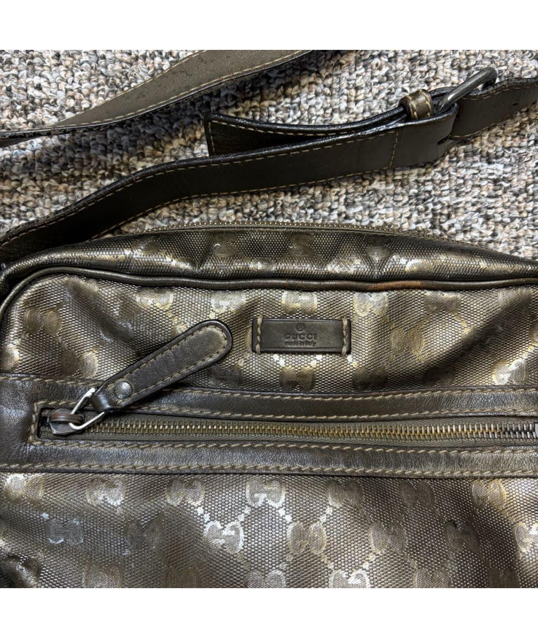 GUCCI Коричневая кожаная сумка на плечо, фото 2