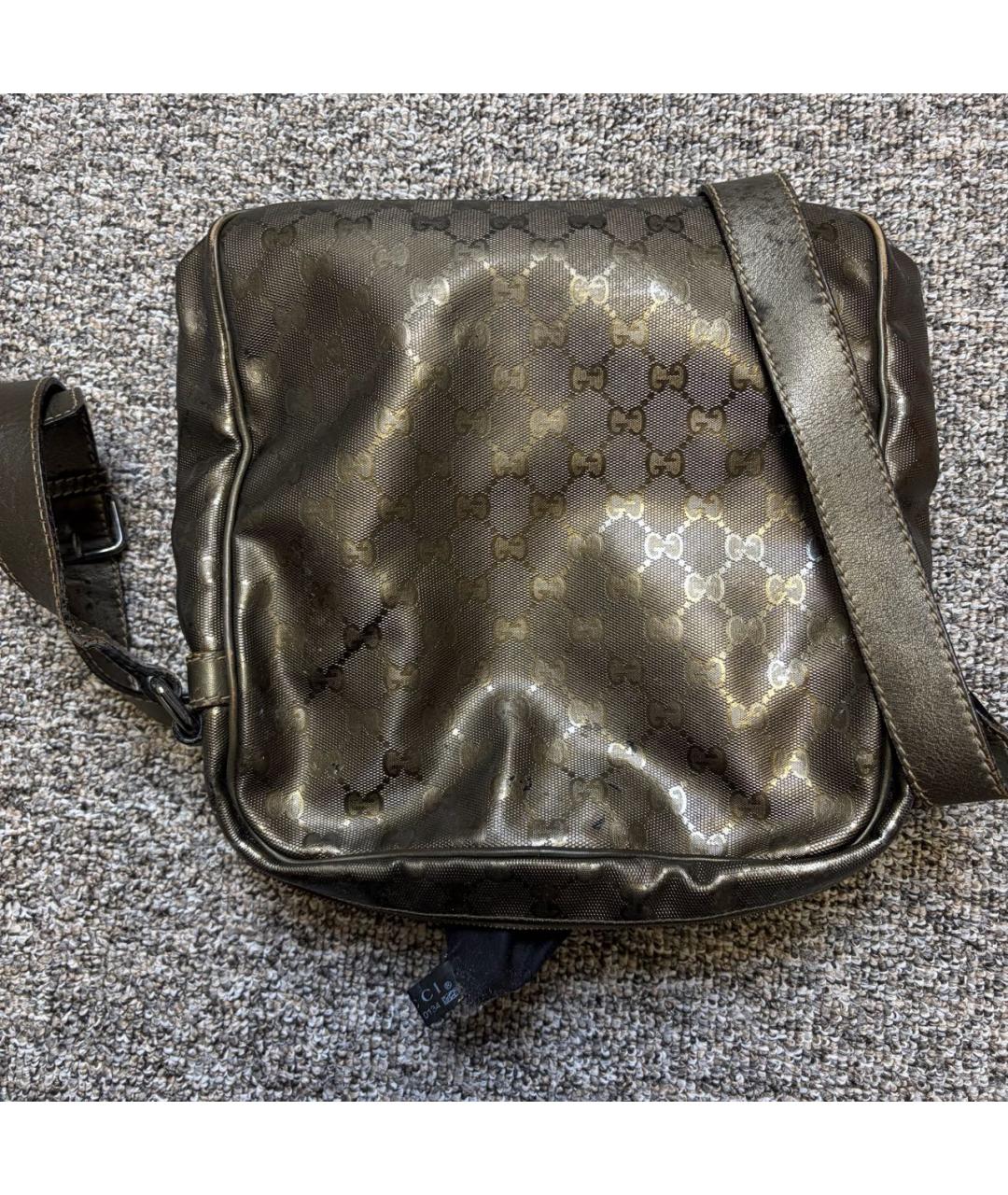 GUCCI Коричневая кожаная сумка на плечо, фото 7