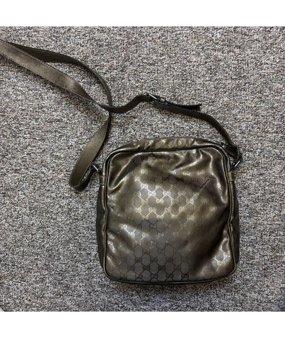 GUCCI Коричневая кожаная сумка на плечо, фото 3