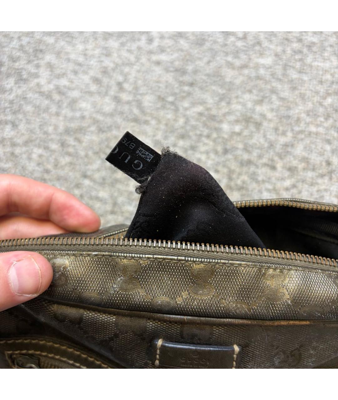 GUCCI Коричневая кожаная сумка на плечо, фото 6