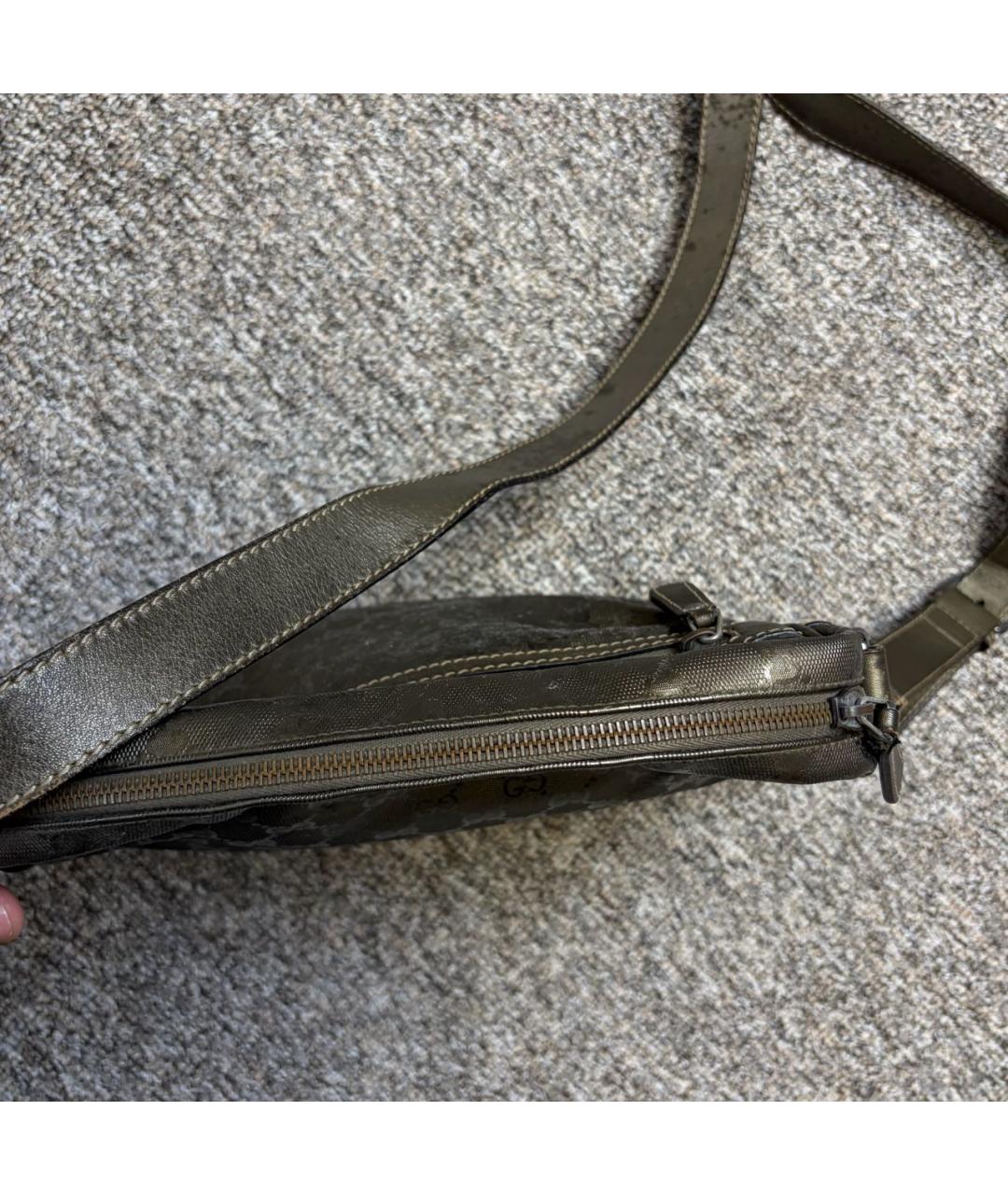 GUCCI Коричневая кожаная сумка на плечо, фото 4