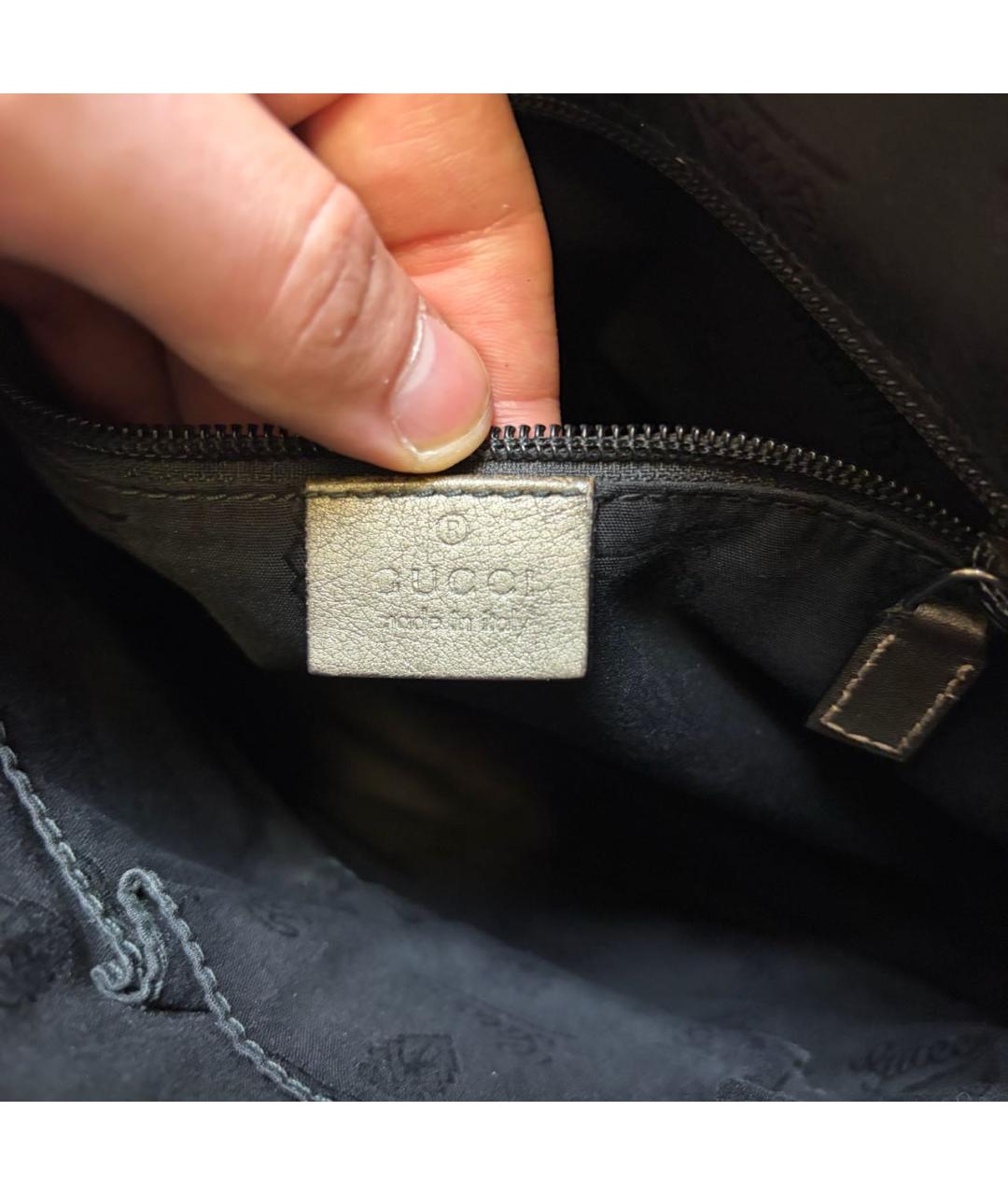 GUCCI Коричневая кожаная сумка на плечо, фото 5