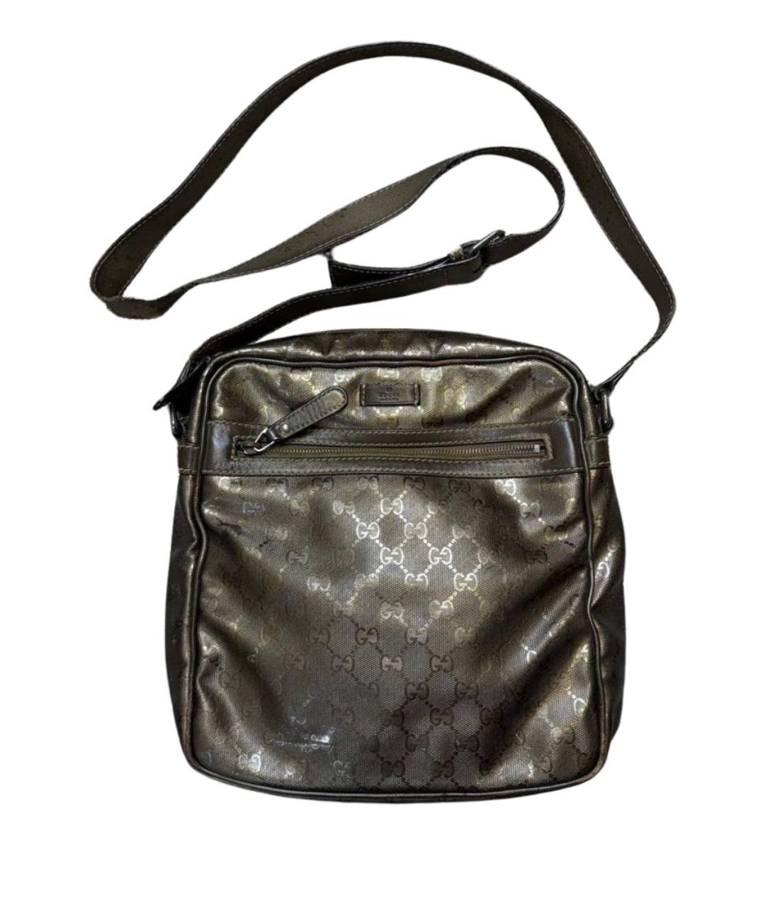 GUCCI Коричневая кожаная сумка на плечо, фото 1