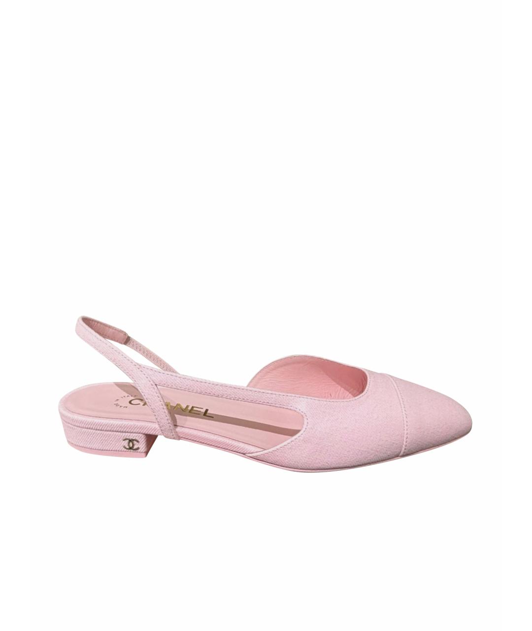 CHANEL Розовые кожаные балетки, фото 1