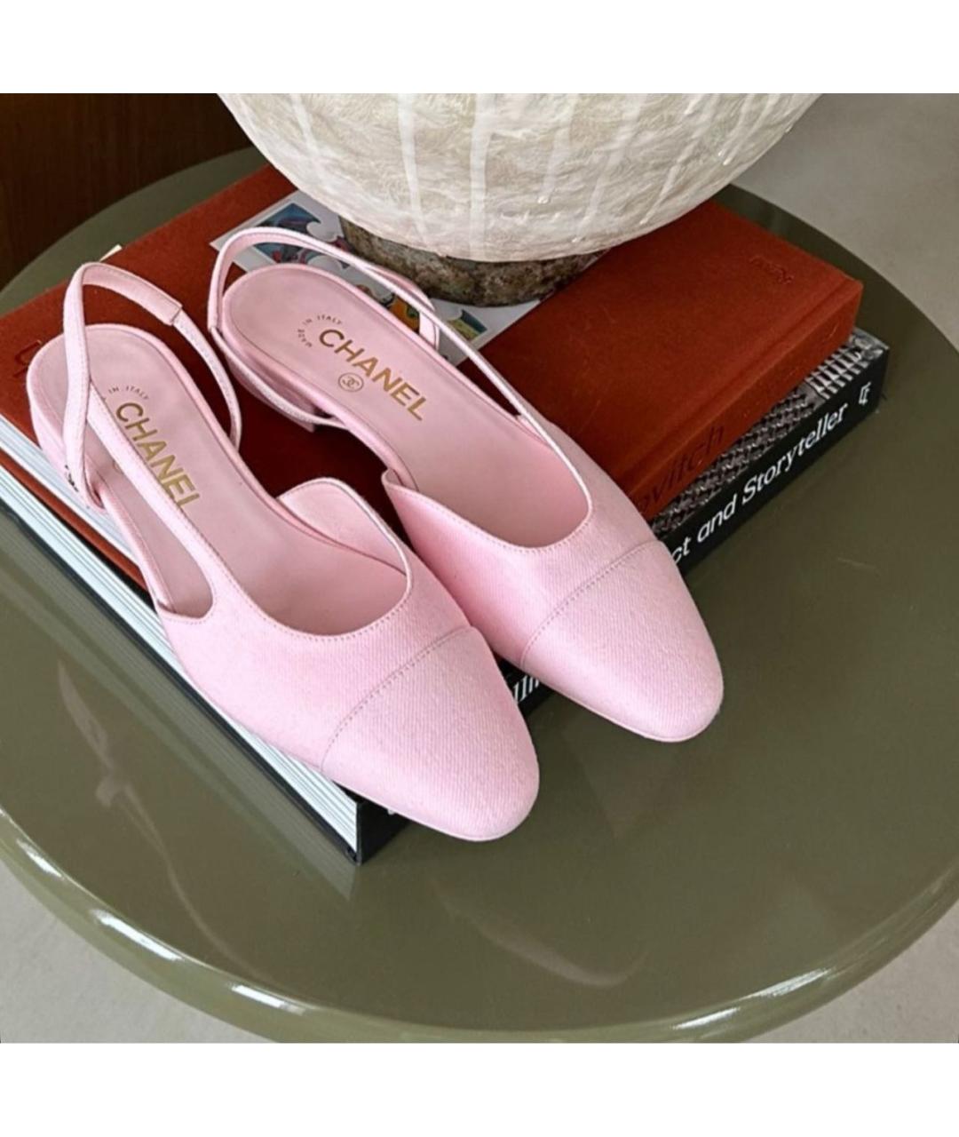 CHANEL Розовые кожаные балетки, фото 2