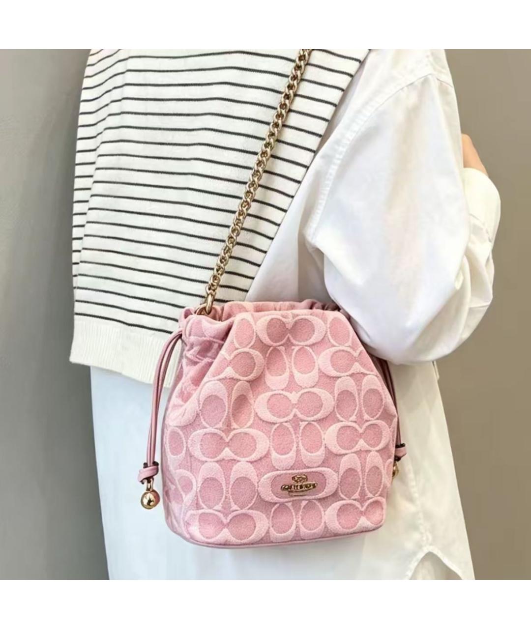 COACH Розовая сумка через плечо, фото 6