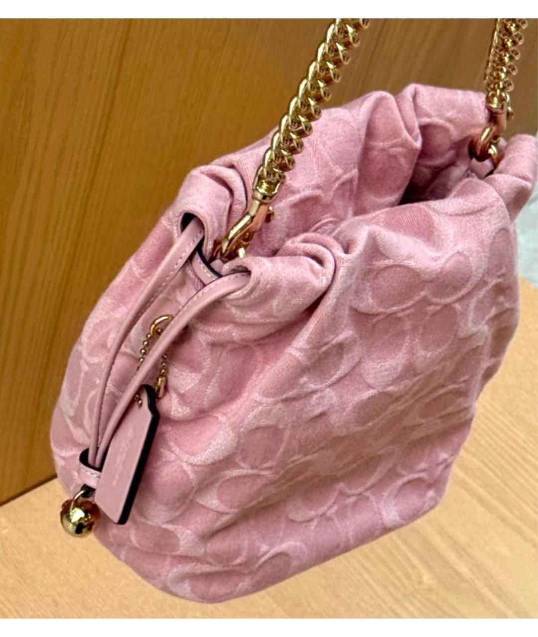 COACH Розовая сумка через плечо, фото 8