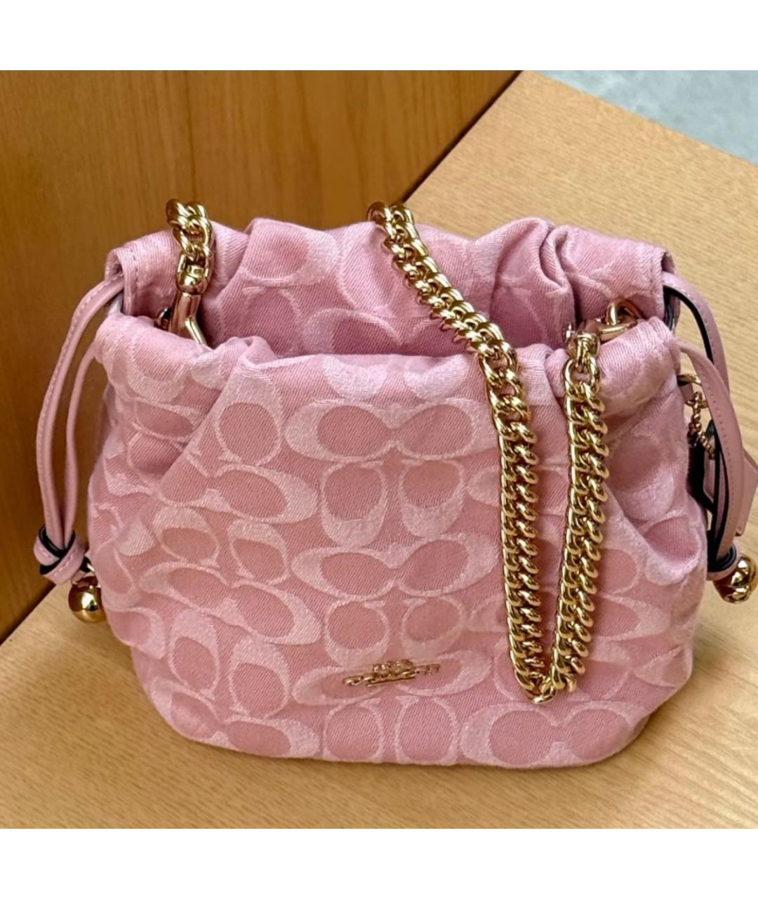 COACH Розовая сумка через плечо, фото 7