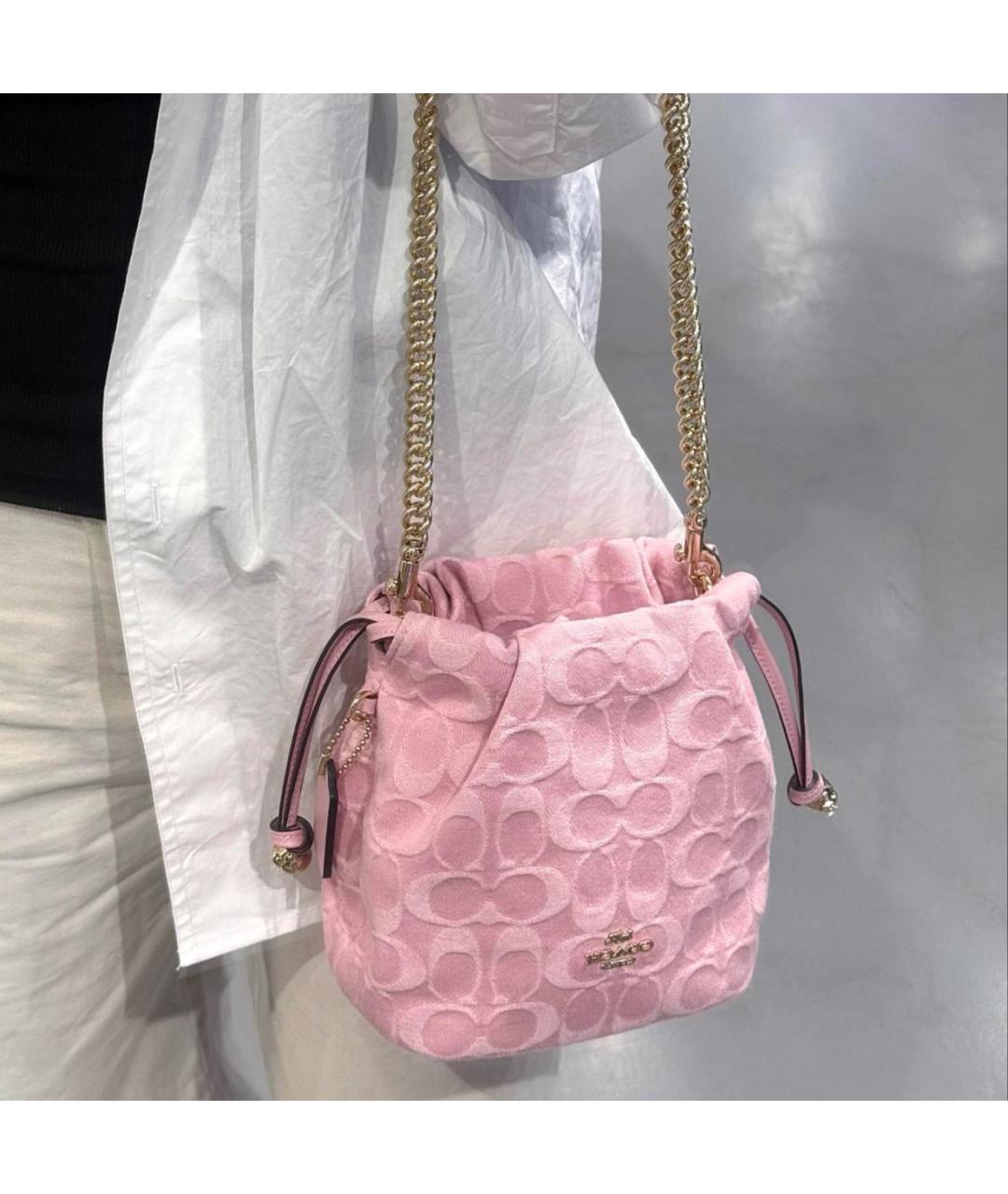 COACH Розовая сумка через плечо, фото 5