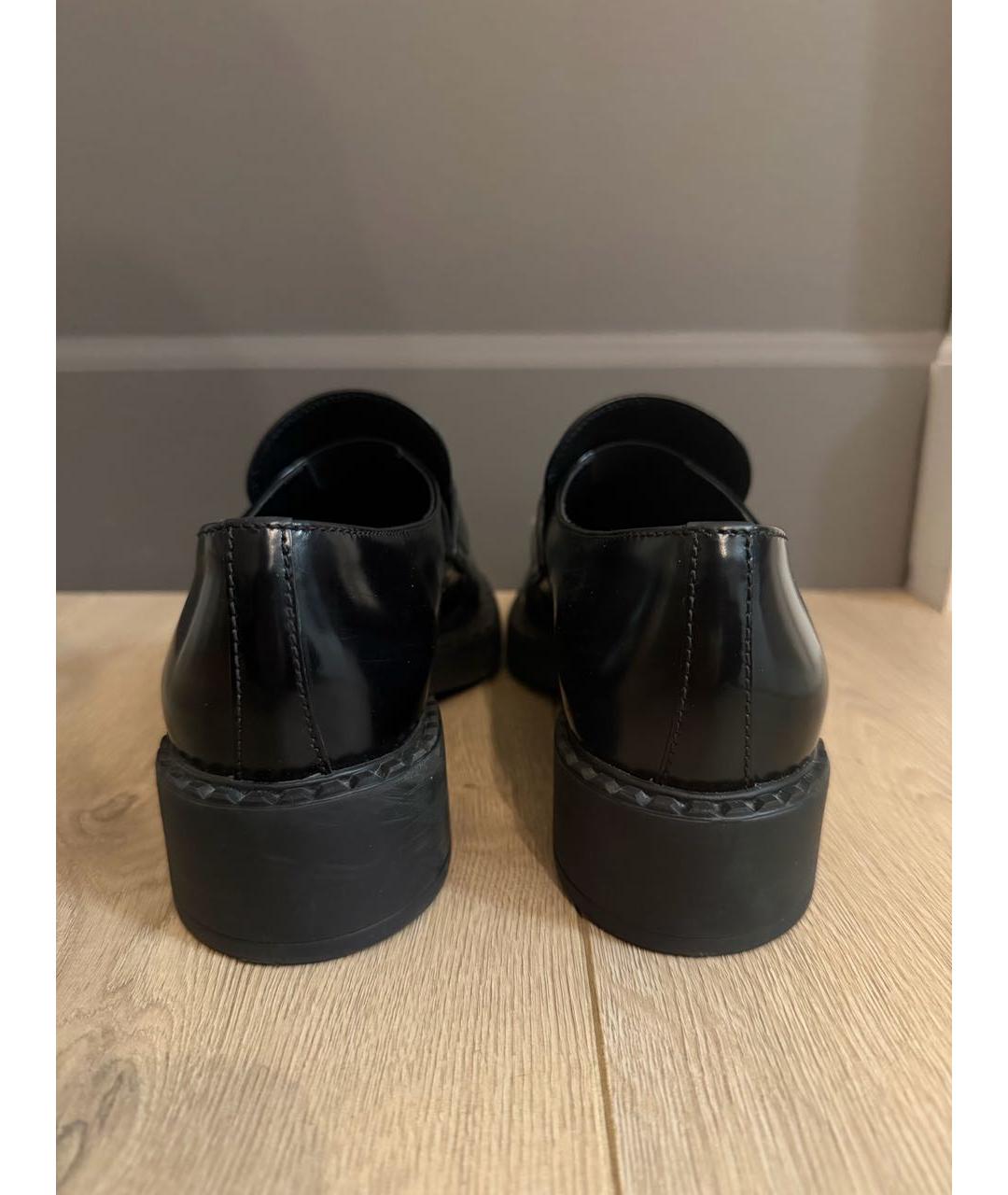 PRADA Черные кожаные лоферы, фото 4