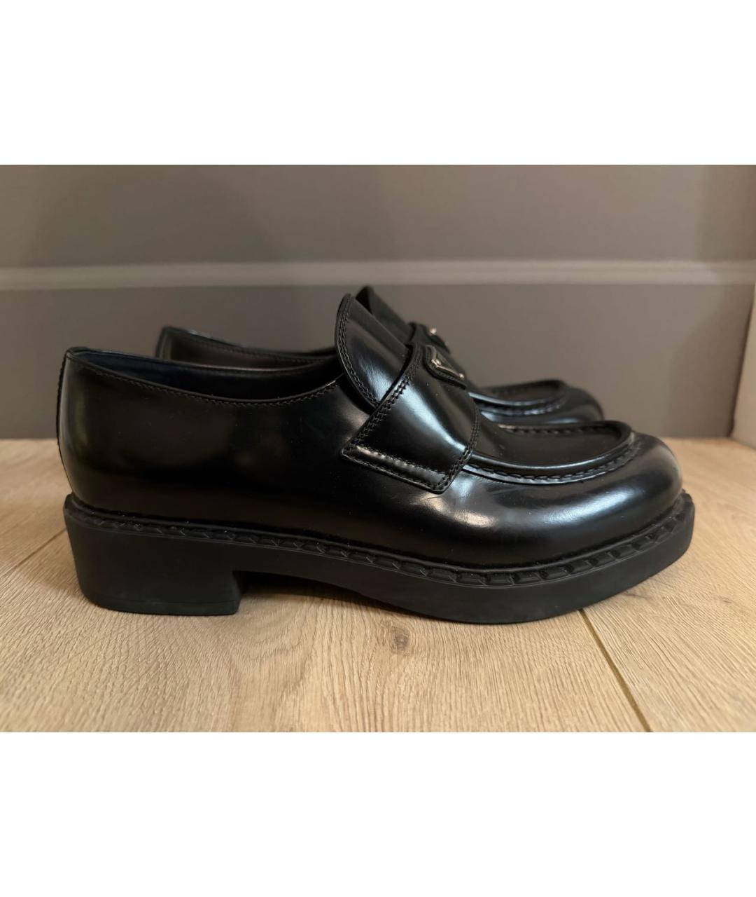 PRADA Черные кожаные лоферы, фото 7