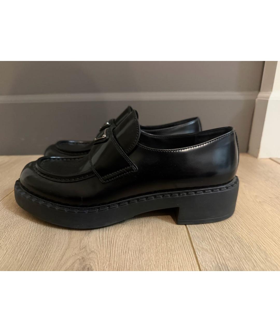 PRADA Черные кожаные лоферы, фото 3