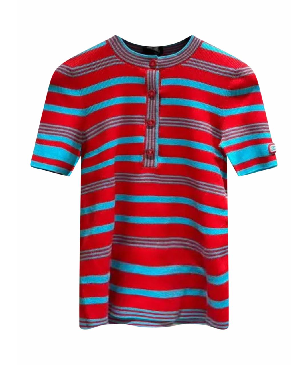 CHANEL Красная хлопковая футболка, фото 1