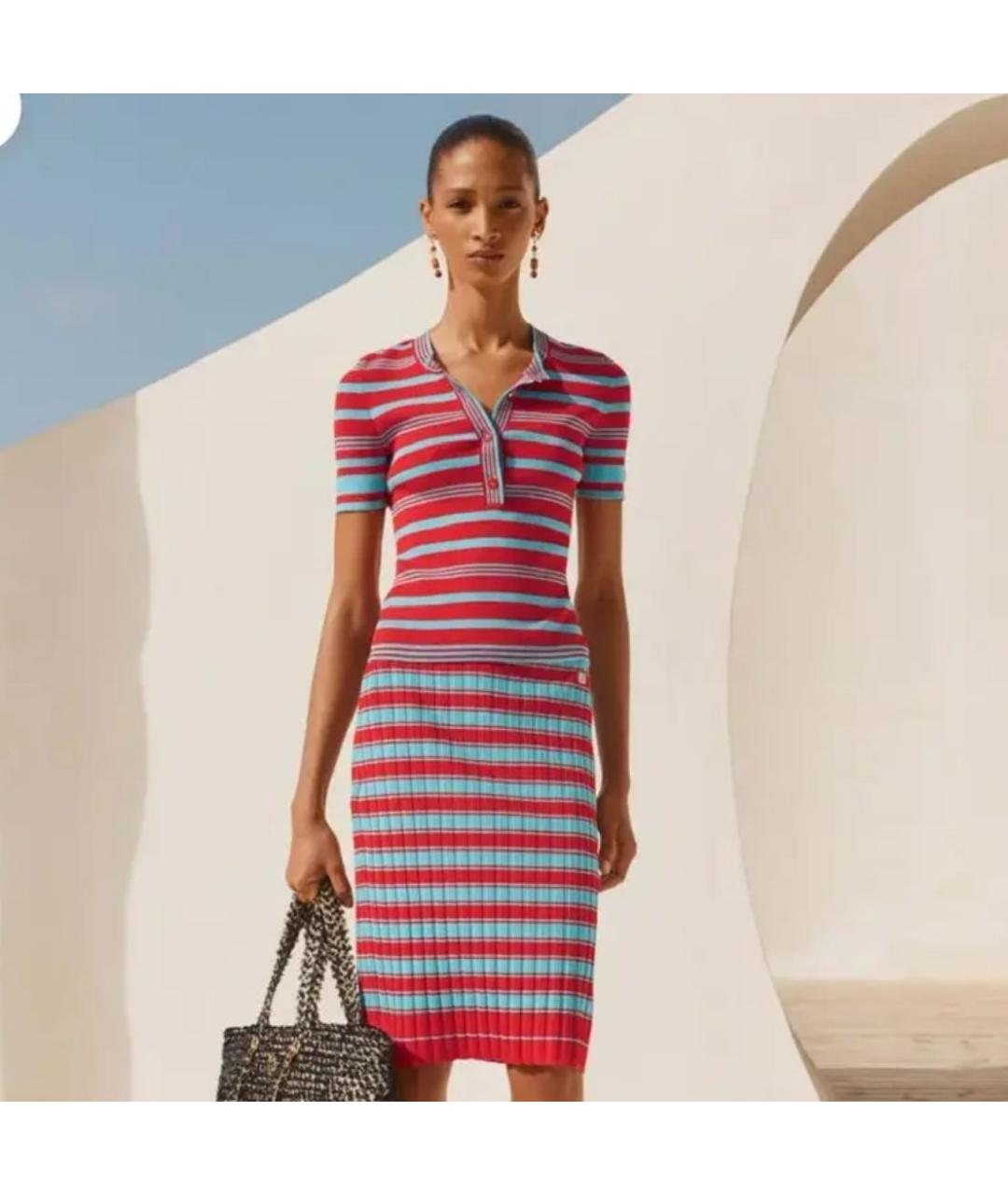 CHANEL Красная хлопковая футболка, фото 3