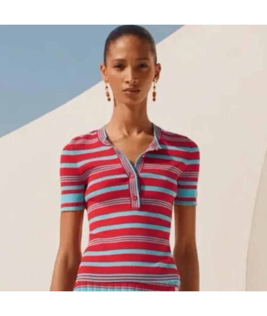 CHANEL Красная хлопковая футболка, фото 2