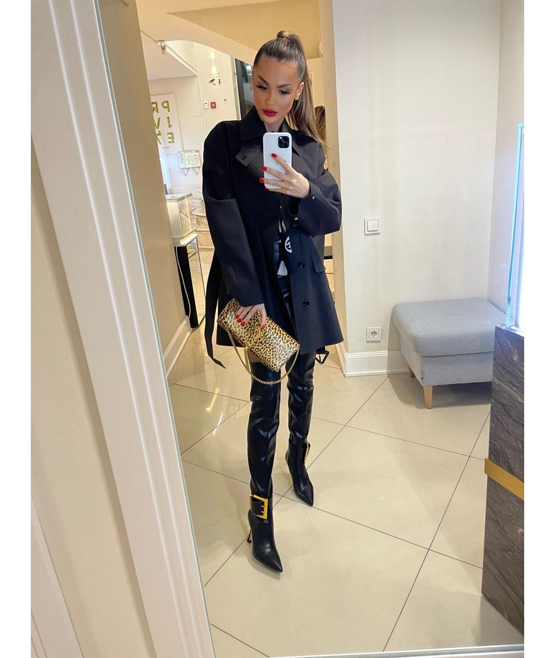 BOTTEGA VENETA Темно-синий хлопковый тренч/плащ, фото 5