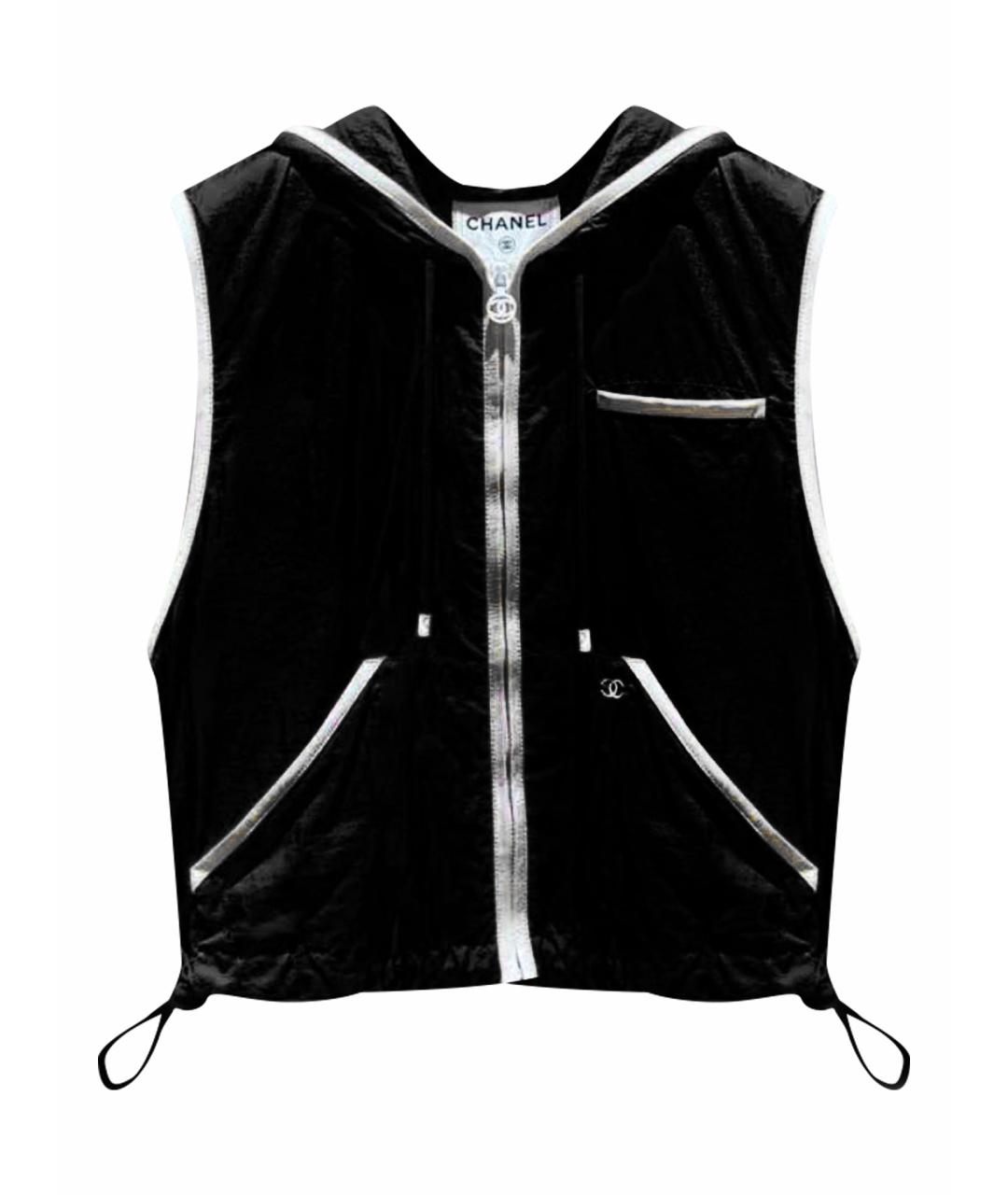 CHANEL Черный полиэстеровый жилет, фото 1