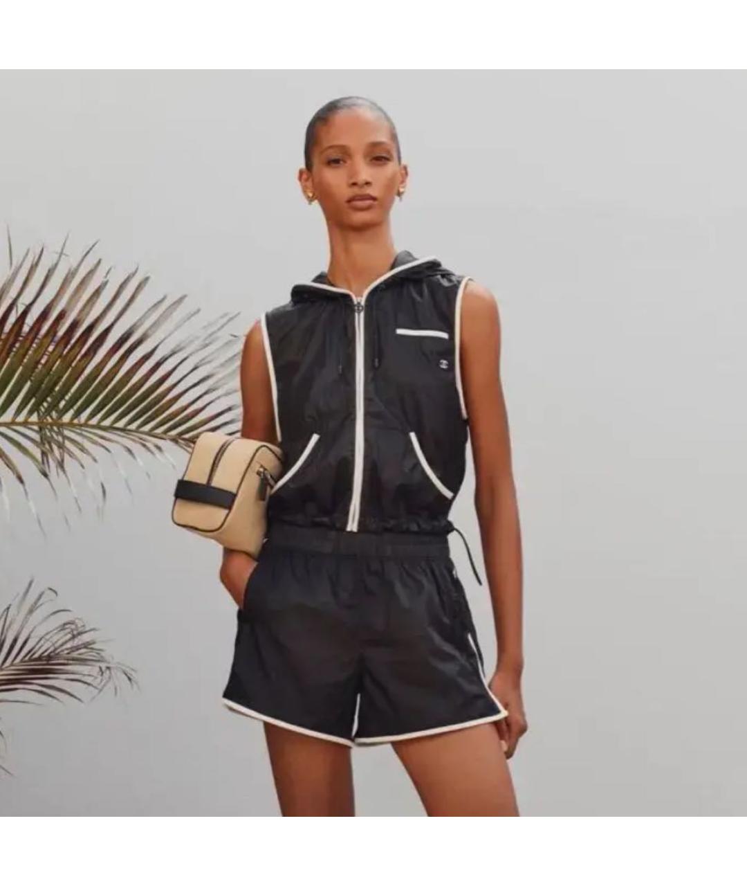 CHANEL Черный полиэстеровый жилет, фото 3