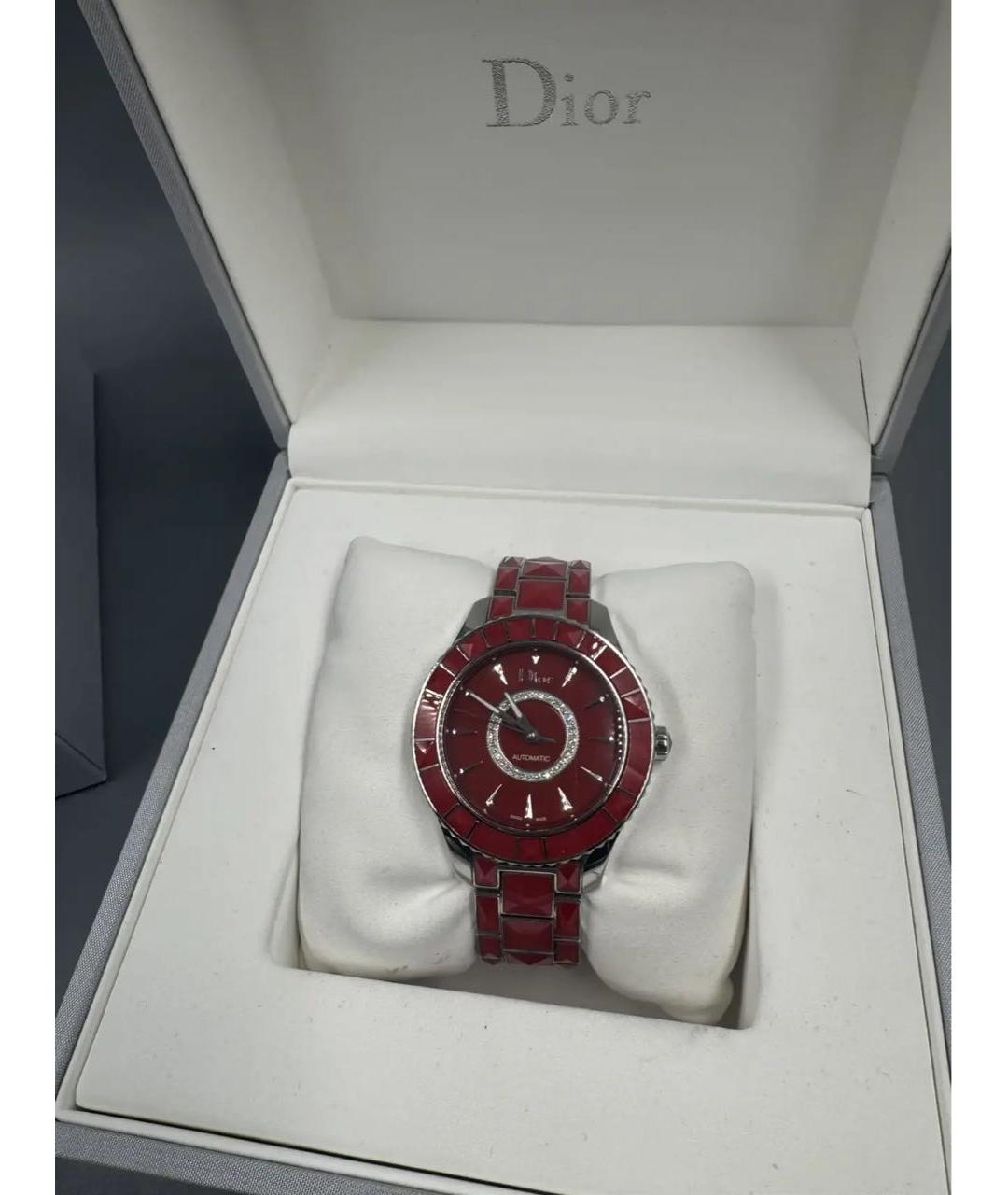 CHRISTIAN DIOR Красные керамические часы, фото 2