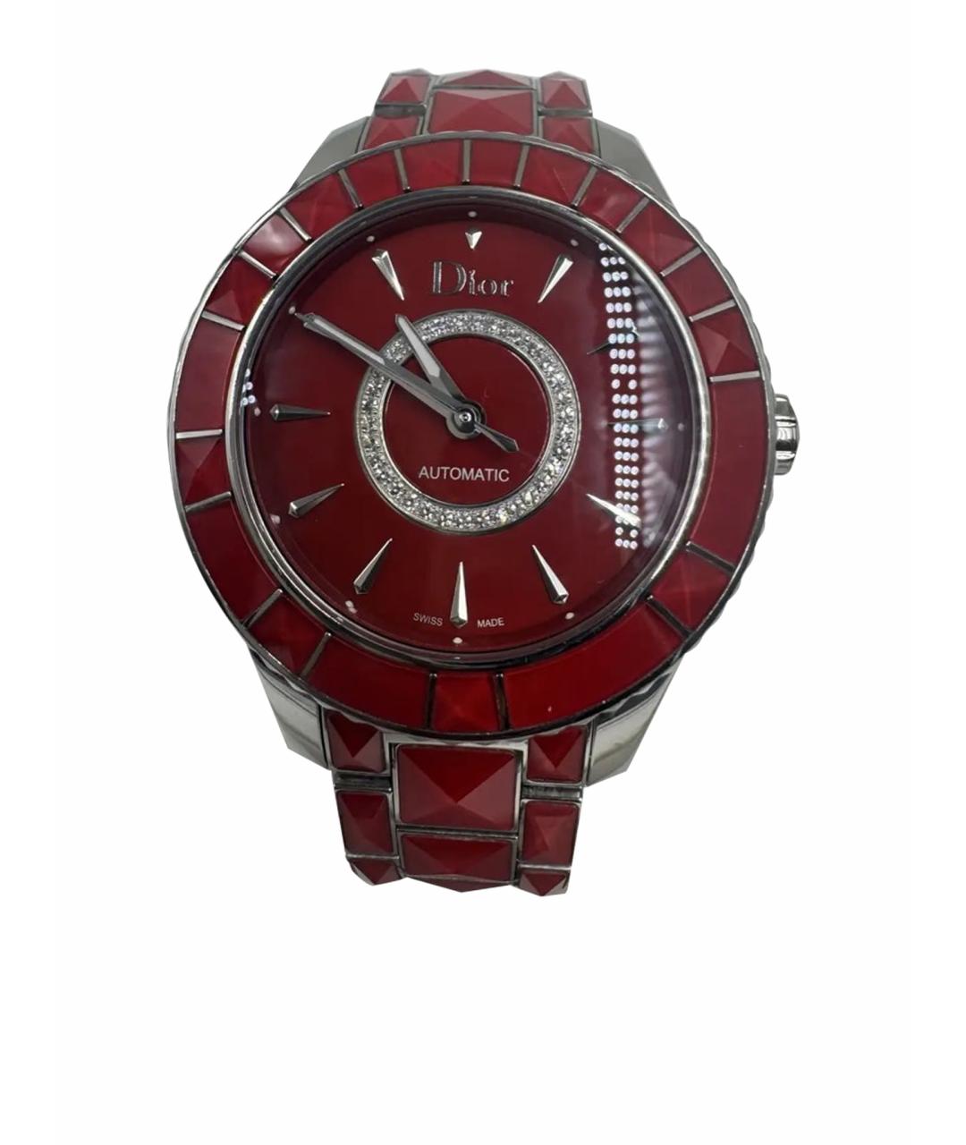 CHRISTIAN DIOR Красные керамические часы, фото 1