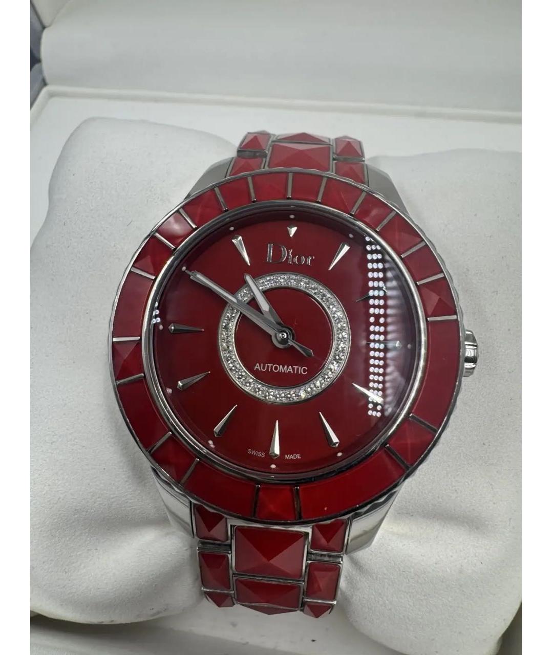 CHRISTIAN DIOR Красные керамические часы, фото 9