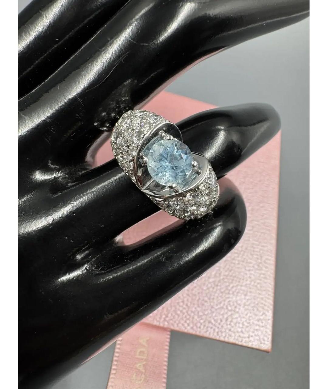 ESCADA Голубое кольцо из белого золота, фото 5