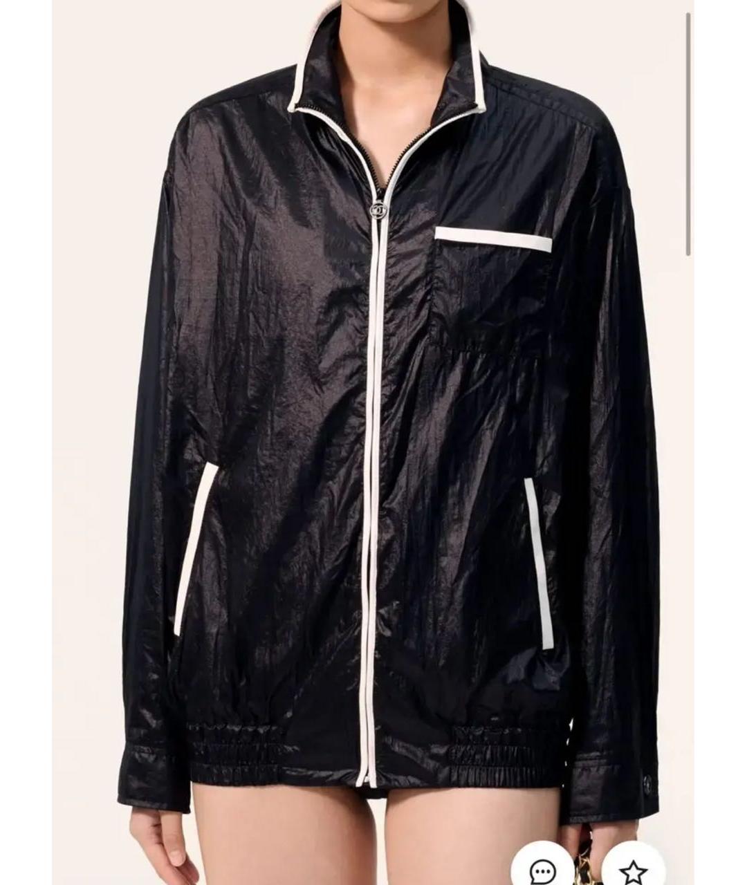 CHANEL Черная полиэстеровая куртка, фото 2