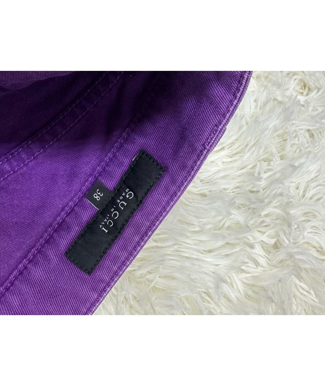 GUCCI Фиолетовые хлопковые шорты, фото 3