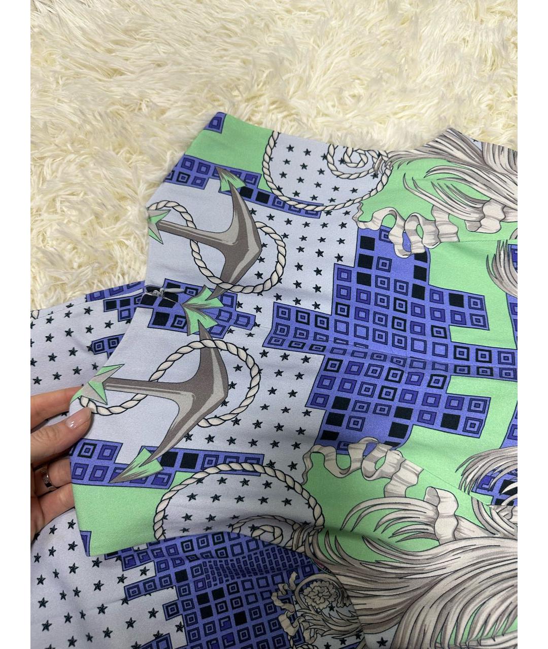 VERSACE COLLECTION Мульти повседневное платье, фото 4