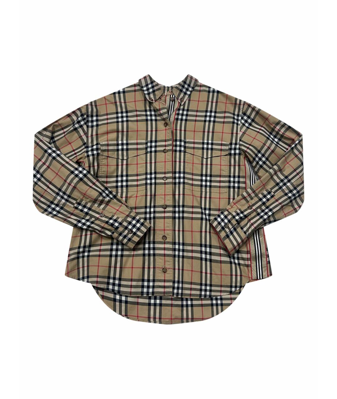 BURBERRY Коричневая хлопковая рубашка, фото 1